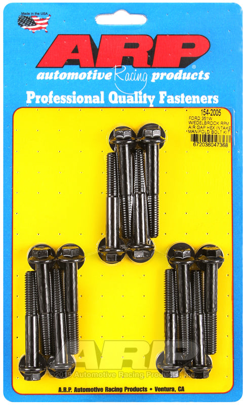 ARP Ford 351W w/Edelbrock RPM air gap hex intake manifold bolt kit 154-2005