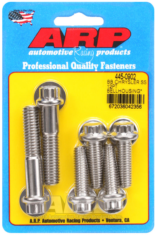 ARP BB Chrysler SS 12pt bellhousing bolt kit 445-0902