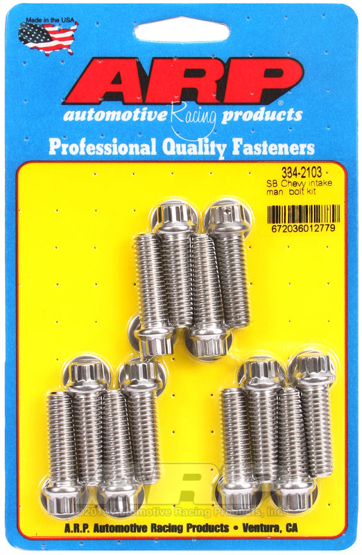 ARP SB Chevy Intake Manifold Bolt Kit 334-2103