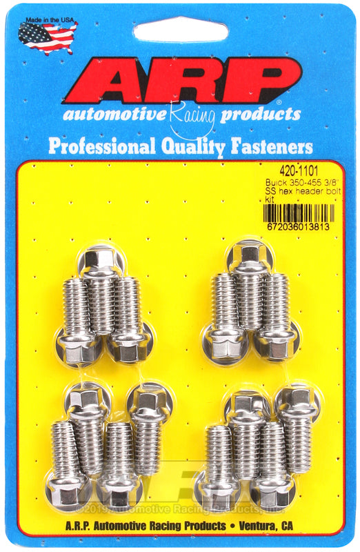 ARP Buick 350-455 3/8 SS hex header bolt kit 420-1101