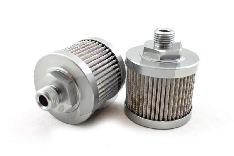 DeatschWerks Stainless Steel 6AN 100 Micron Universal Fuel Pump Pre-Filter 8-01-06100