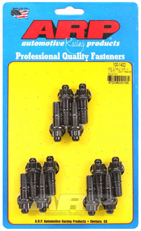ARP SB Chevy 3/8 x 1.670in 12pt Header Stud Kit 100-1402