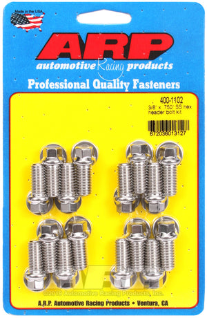 ARP Chevrolet / Ford 3/8in x .750 SS Hex Header Bolt Kit 400-1102