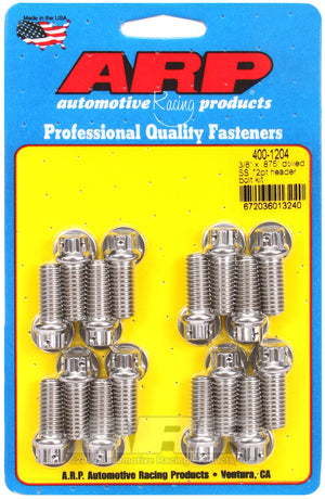 ARP 3/8 x .875 Drilled SS 12pt Header Bolt Kit 400-1204