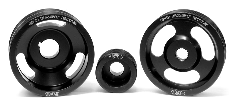 GFB 04-10 WRX/STI 3 Piece Under-Drive Pulley Kit w/ Belts (Crank Alternator & Power Steering) 2010