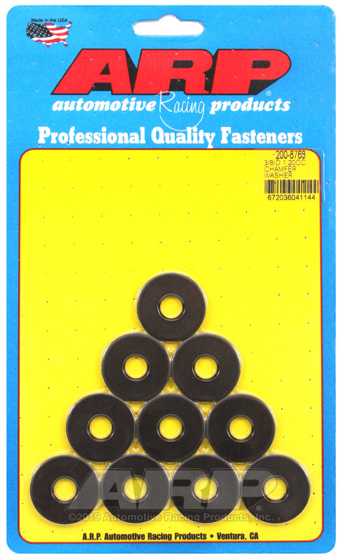 ARP 3/8 ID 1.20 OD chamfer black washers 200-8763