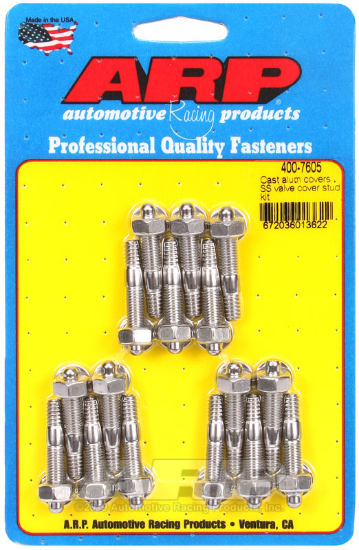 ARP Cast Aluminum Covers SS Valve Cover Stud Kit 400-7605