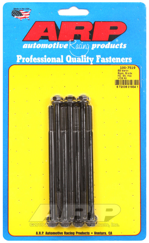 ARP Merlin block, Brodix head BB hex valve cover bolt kit 100-7519