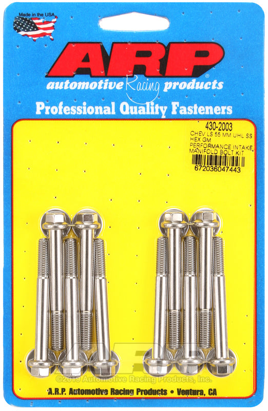 ARP Chevy LS 55mm UHL hex GM Performance intake manifold bolt kit 430-2003