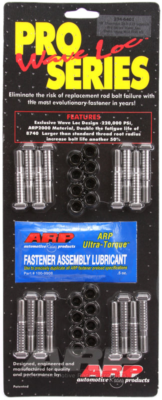 ARP SB Chevy 283-327 & Inline 6 wave-loc rod bolt kit 234-6401