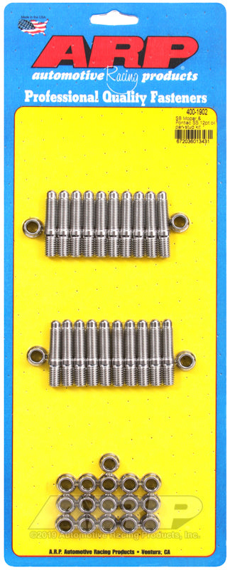 ARP SB Mopar & Pontiac SS 12pt oil pan stud kit 400-1902