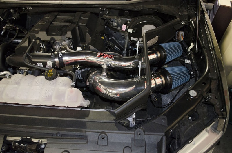 Injen 2015+ Ford F-150 V6 2.7L/3.5L EcoBoost Wrinkle Black Short Ram Intake (Includes Heat Shield) PF9015WB