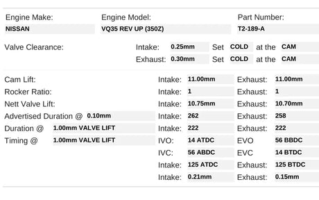 T2-189-A | Turbo VQ35 Gen 2