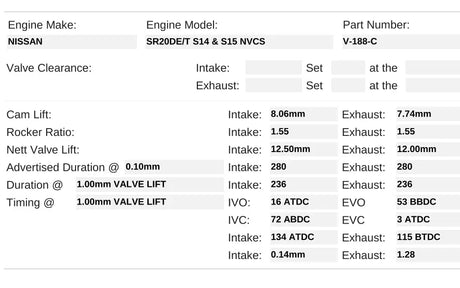 V-188-C | SR20DET NVCS Turbo