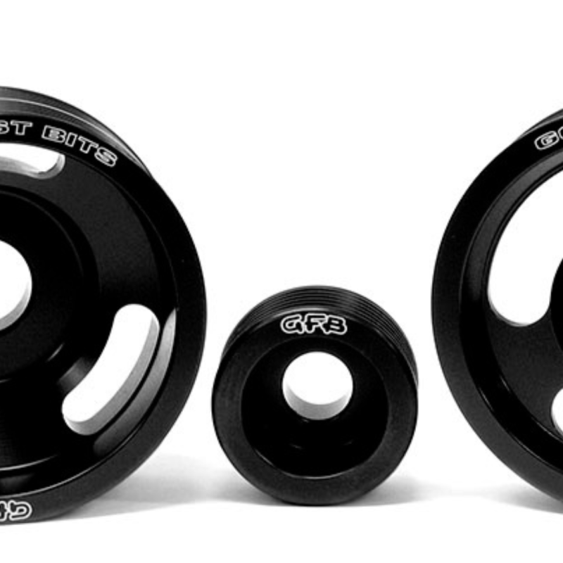 GFB 04-10 WRX/STI 3 Piece Under-Drive Pulley Kit w/ Belts (Crank Alternator & Power Steering) 2010