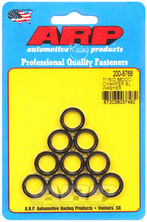 ARP 8740 Chrome Moly 7/16in x .660 x .120 Black Chamfer Washer - 10 Pack 200-8768