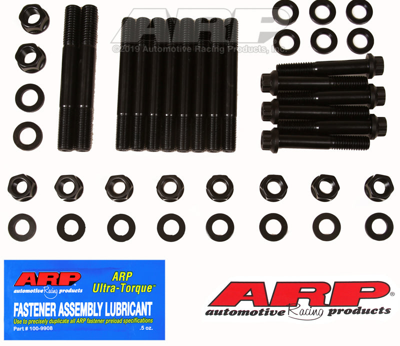 ARP Little M Iron Main Caps 4 Bolt Splayed Main Stud Kit - Black 234-5609