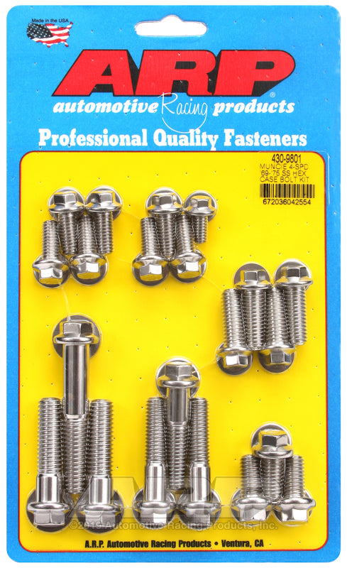 ARP Muncie 4-spd '69-'75 SS hex trans case bolt kit 430-9801