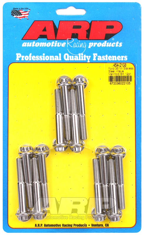ARP Ford 351W SS 12pt Intake Manifold Bolt Kit 454-2103