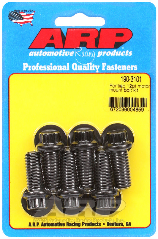 ARP Pontiac 12pt Motor Mount Bolt Kit 190-3101