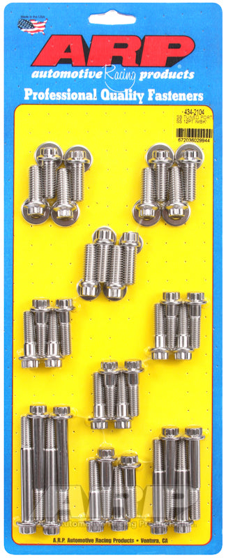 ARP SB Tuned Port complete SS 12pt intake manifold bolt kit 434-2104