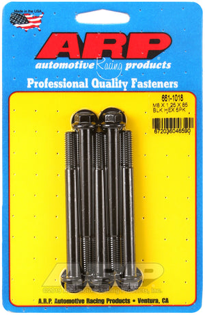 ARP M8 x 1.25 x 85 hex black oxide bolts 661-1018