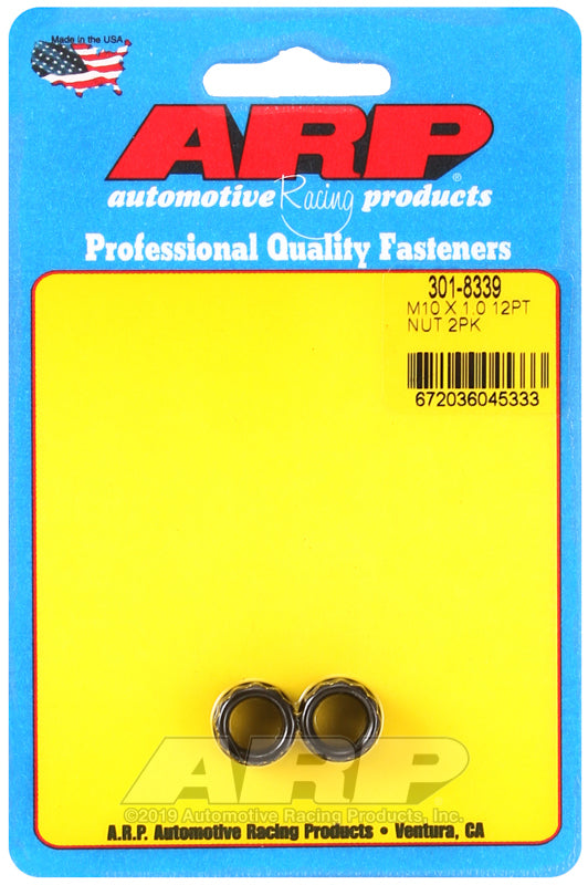 ARP M10 X 1.00 12pt nut kit 301-8339