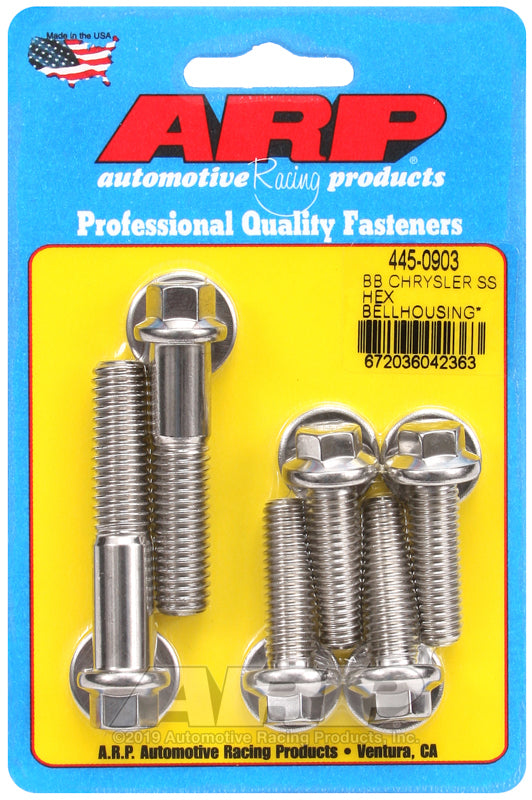 ARP BB Chrysler SS hex bellhousing bolt kit 445-0903