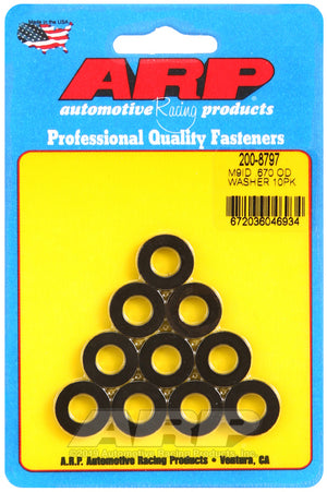 ARP M9 ID 0.670 OD Chamfer Black Washers (10 pack) 200-8797