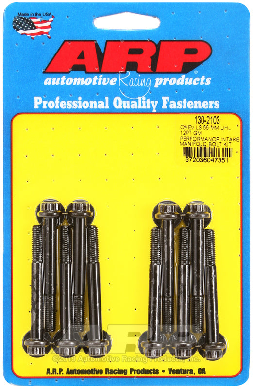 ARP Chevy LS 55mm UHL 12pt GM Performance intake manifold bolt kit 130-2103