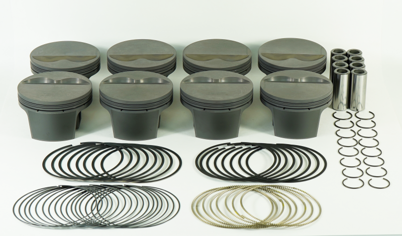 Mahle MS Piston Set 351ci Chevy SB 4.005in Bore 3.48/3.5in Stroke 6.00in Rod 0.927 Pin -5.0cc 10.3CR 930200305