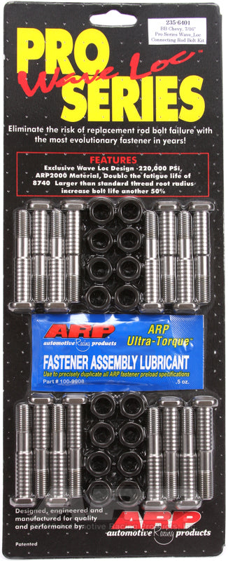 ARP BB Chevy 7/16in pro wave-loc rod bolt kit 235-6401
