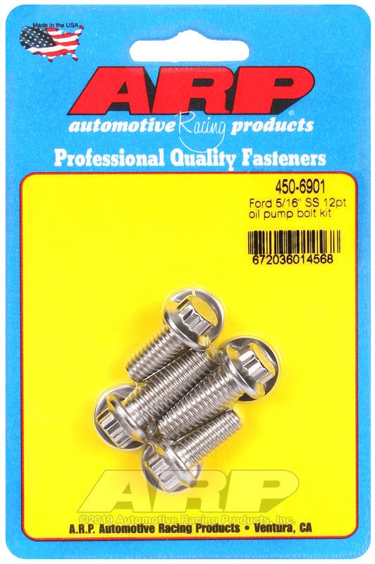 ARP Ford SS 5/16in 12pt oil pump bolt kit 450-6901