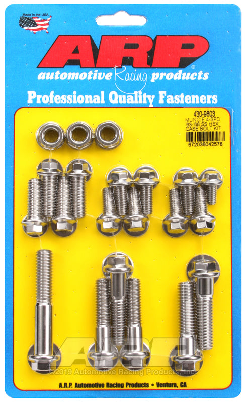 ARP Muncie 4-spd '63-'68 SS hex trans case bolt kit 430-9803