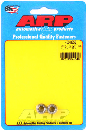 ARP M7 X 1.00 (M9 wr) SS 12pt nut kit 400-8356