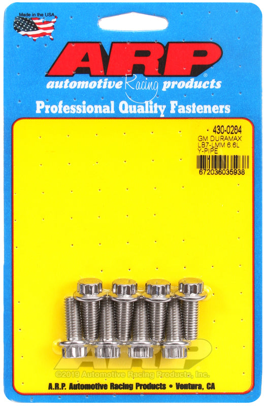 ARP GM Duramax LB7-LMM 6.6L SS 12pt Y-pipe bolt kit 430-0204