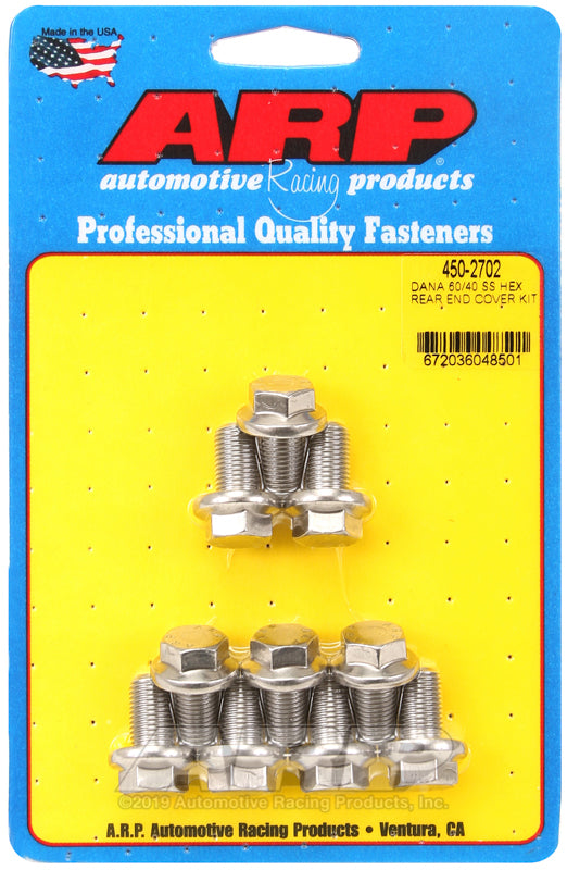 ARP Ford Dana 60/40 SS hex rear end cover bolt kit 450-2702