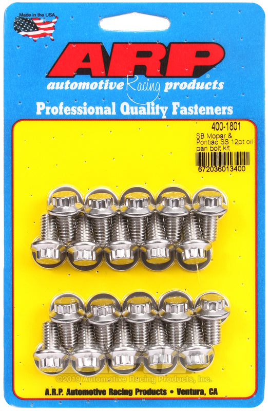 ARP SB Mopar and Pontiac SS 12pt Oil Pan Bolt Kit 400-1801