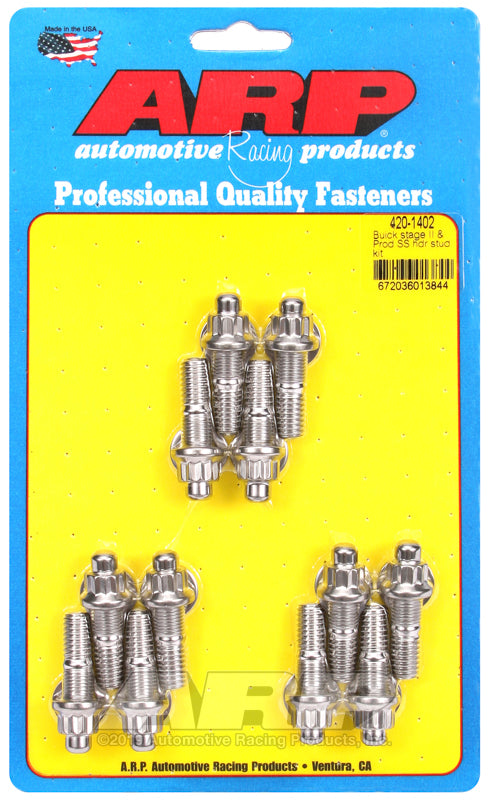 ARP Buick Stage II & Prod SS header stud kit 420-1402