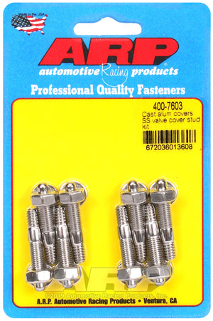 ARP Cast Aluminum Covers 1/4in SS Hex Valve Cover Stud Kit 400-7603