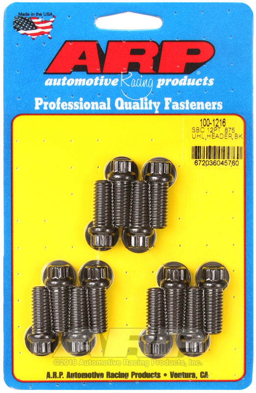 ARP SB Chevy 12pt .875 UHL header bolt kit 100-1216