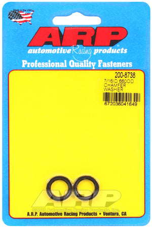 ARP 8740 Chrome Moly 7/16in x .660 x .120 Black Chamfer Washer - 2 Pack 200-8738