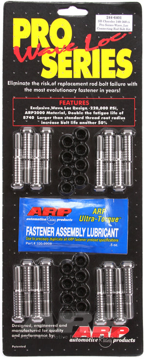 ARP SB Chrysler pro wave-loc rod bolt kit 244-6401