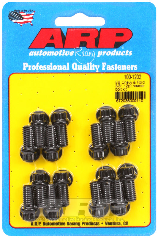 ARP BB Chevy & Ford 3/8in 12pt Header Bolt Kit 100-1202