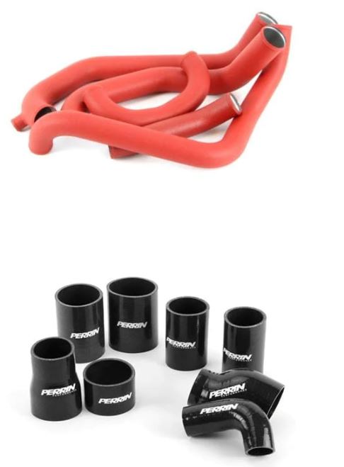 Perrin 08+ WRX FMIC Red Boost Tubes w/ Black Silicone