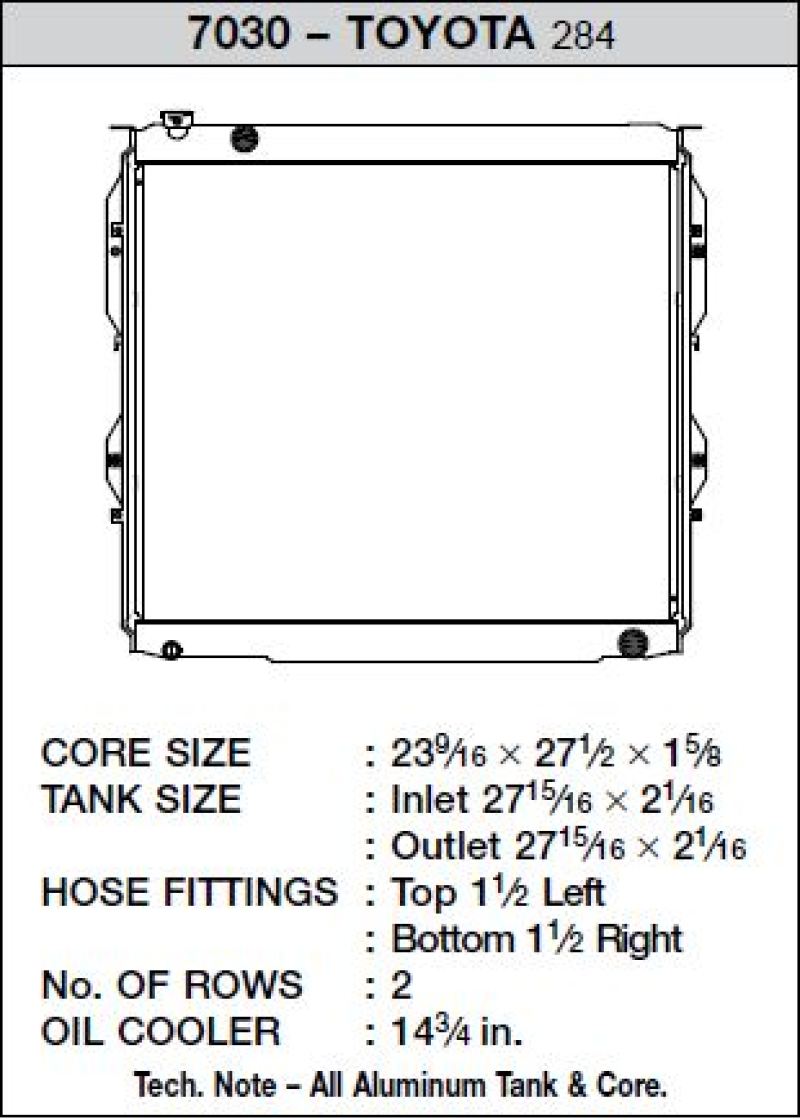 CSF 99-06 Toyota Tundra Radiator 7030