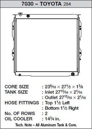 CSF 99-06 Toyota Tundra Radiator 7030