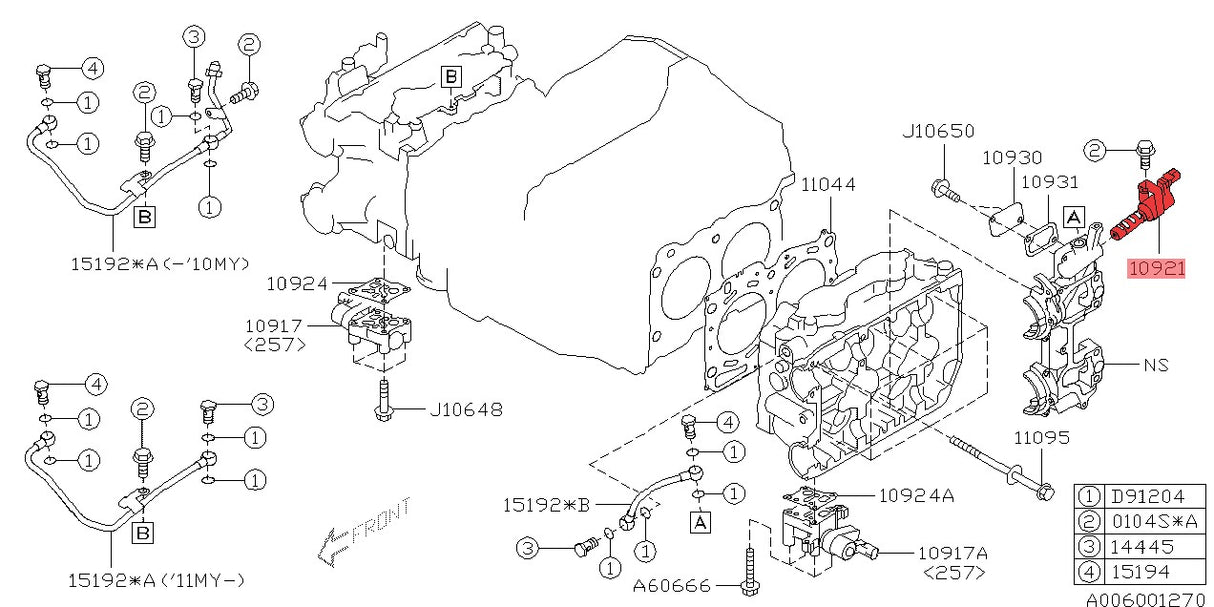 AVCS Ventil 2010-2021 WRX/STI Einlass - 10921AA140