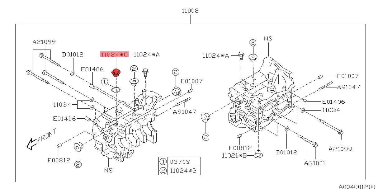 Adapter Öldruckschalter - 11024AA210