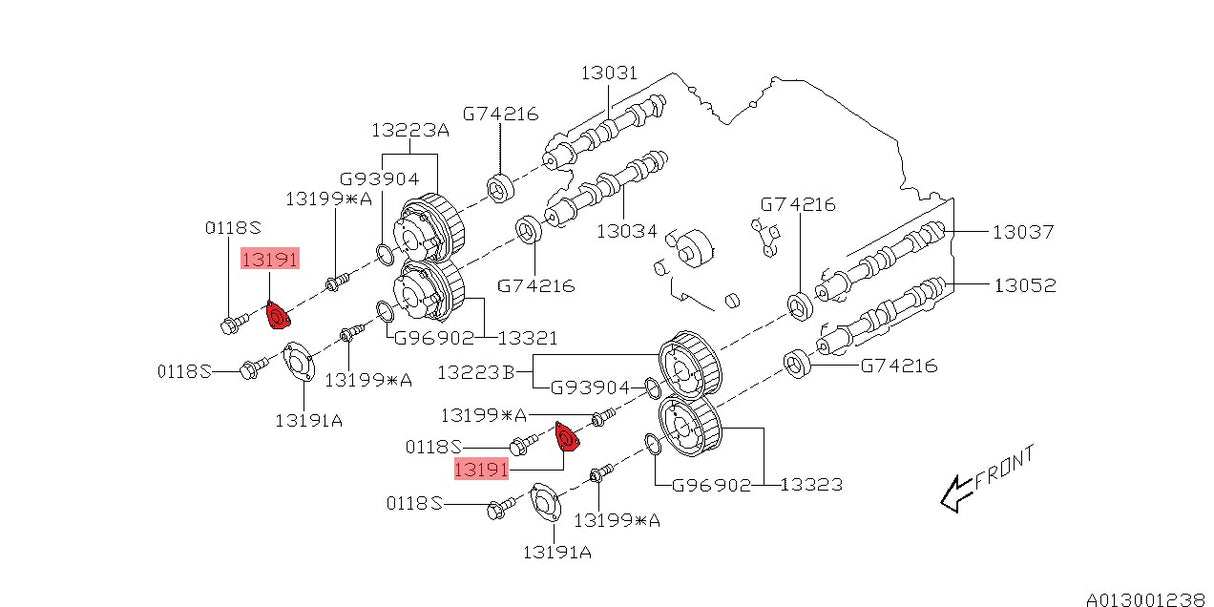 Abdeckung AVCS Nockenwellenrad Einlass - 13191AA000